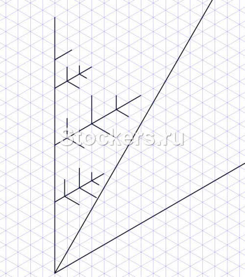 Уроки Inkscape. Снежинка. Рисунок половинки луча.