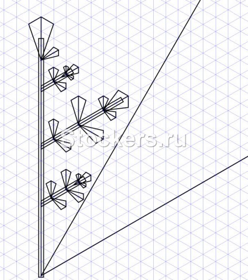 Уроки Inkscape. Снежинка. Объемные лучи.